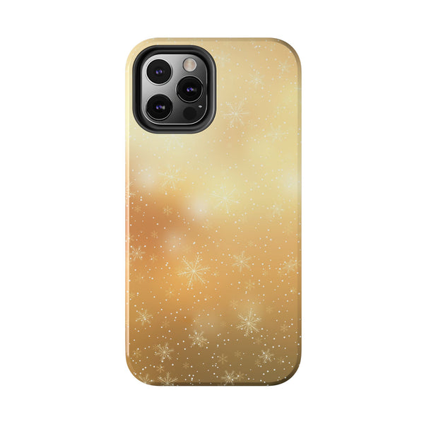 Gold Snowflakes Tough Phone Case