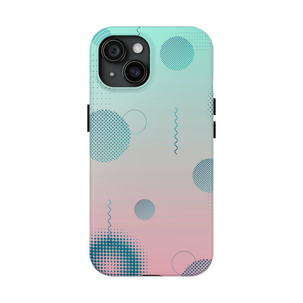 Pink Mint Shape Gradient Tough Phone Case