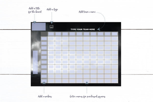 Football Square Board Editable Templates