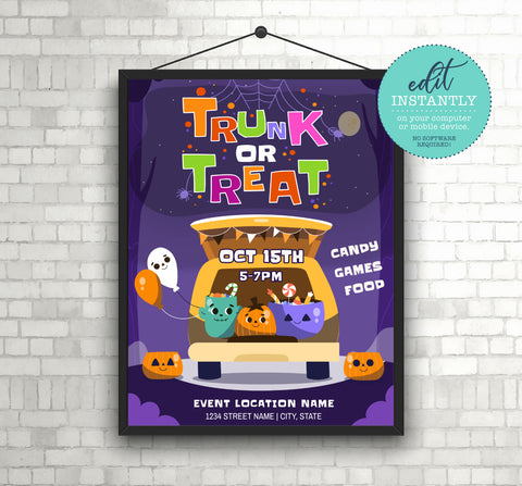 Halloween Trunk or Treat Poster | Flyer