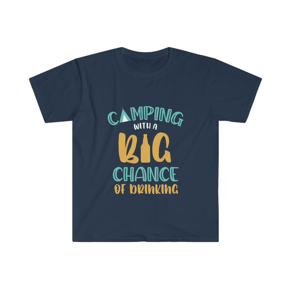 Camping With a Chance of Drinking Unisex Softstyle T-Shirt