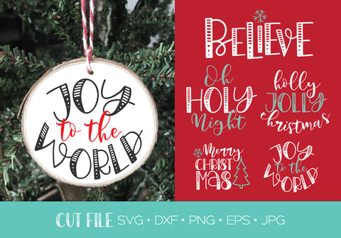 Christmas Ornament Cut Files SVG DXF | Christmas SVG