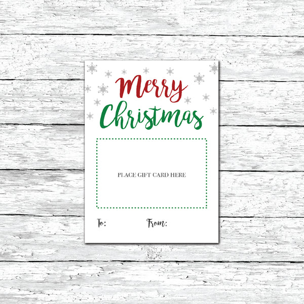 Printable Christmas Gift Card Holders