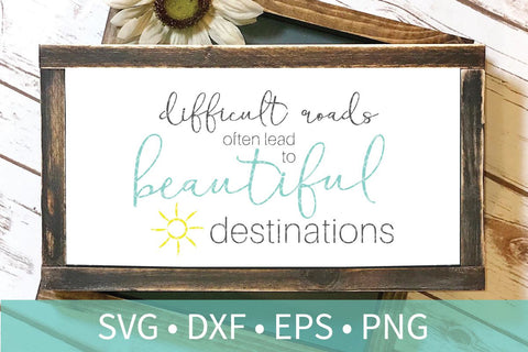 Difficult Roads SVG DXF EPS Silhouette Cut File