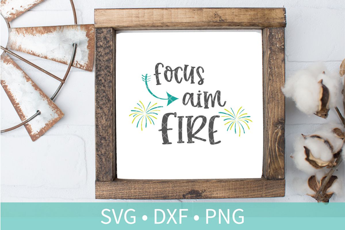 Focus Aim Fire SVG DXF EPS Silhouette Cut File