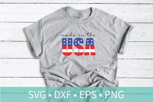 Made in the USA Stars Stripes SVG DXF EPS Silhouette Cut File