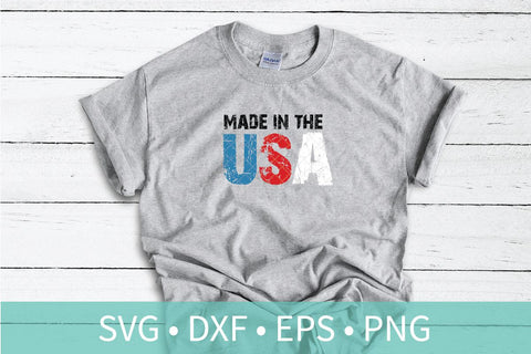 Made in the USA Distressed SVG DXF EPS Silhouette Cut File