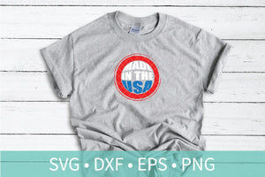 Made in the USA Stamp SVG DXF EPS Silhouette Cut File