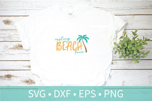 Resting Beach Face SVG DXF EPS Silhouette Cut File