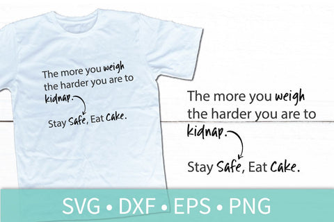 Stay Safe Eat Cake SVG DXF EPS Silhouette Cut File