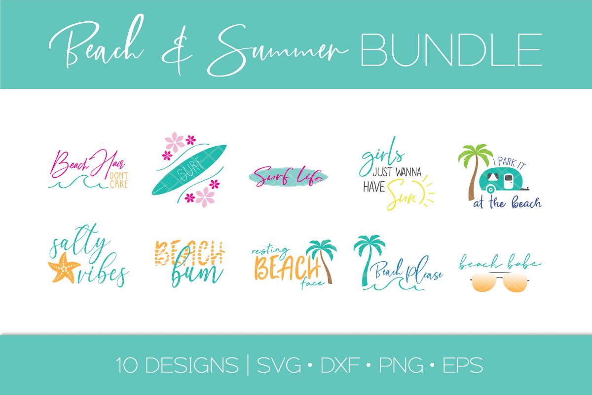 Beach and Summer Bundle SVG Cut File