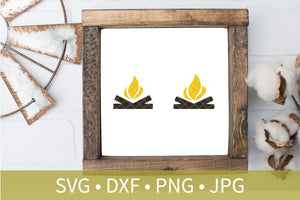 Campfire SVG DXF EPS Silhouette Cut File