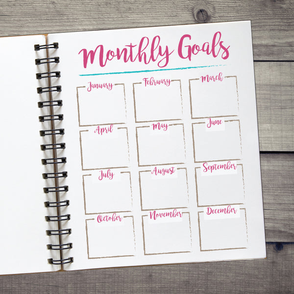 Monthly Goals Calendar