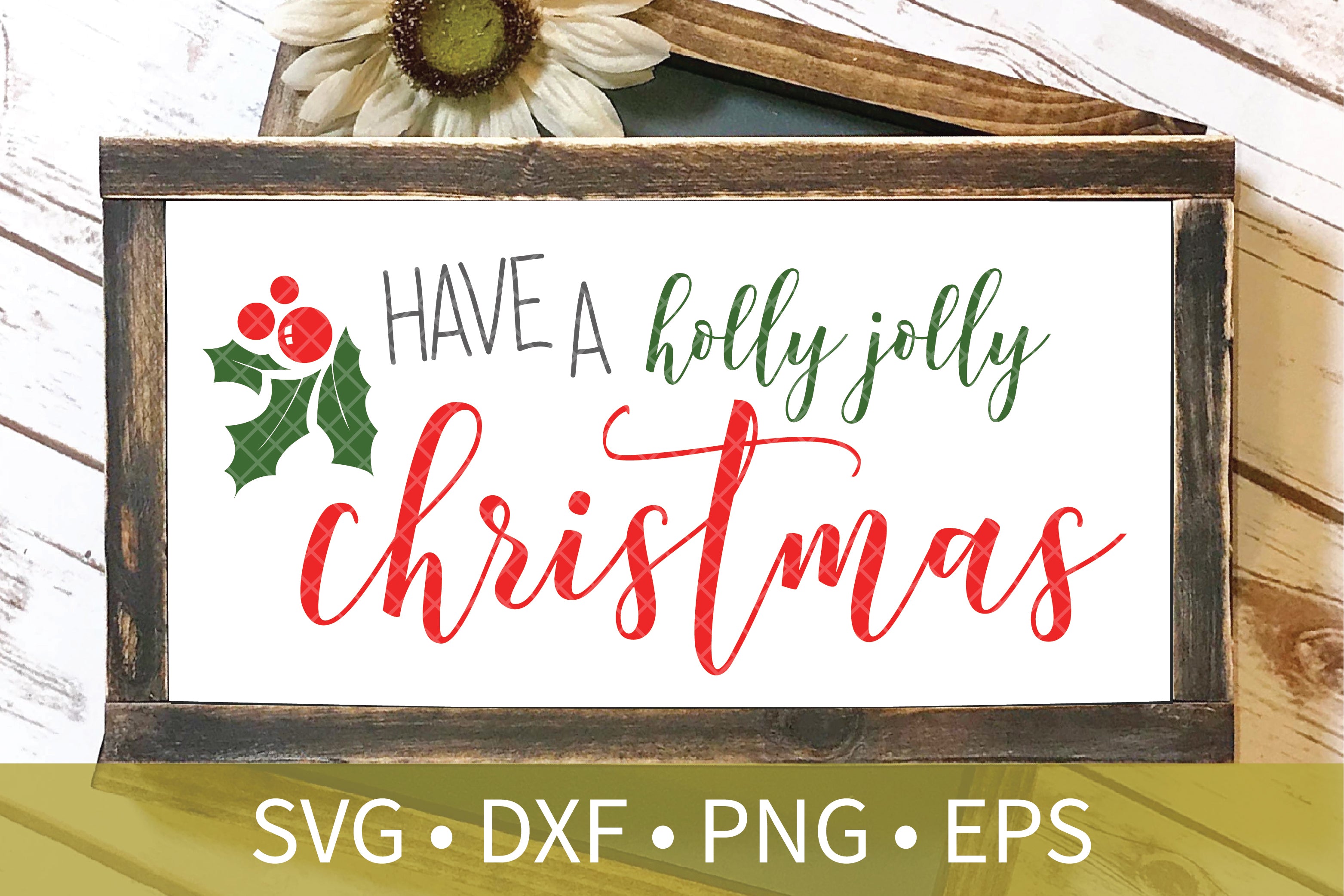 Christmas Holly SVG cut file at