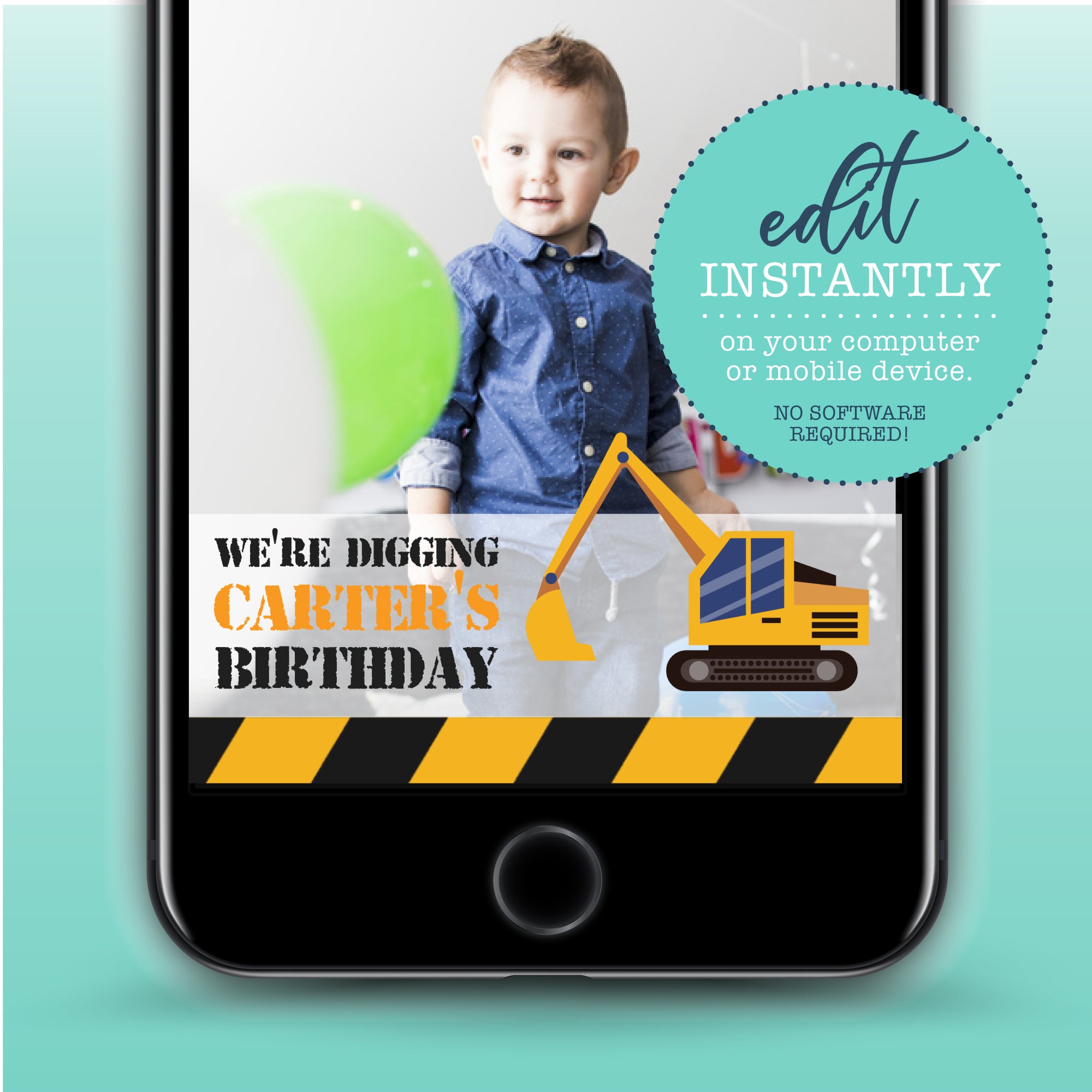 Construction Birthday Party Snapchat Geofilter - Construction Theme geo filter - Construction Party Decor - Boys Birthday - Kids Birthday
