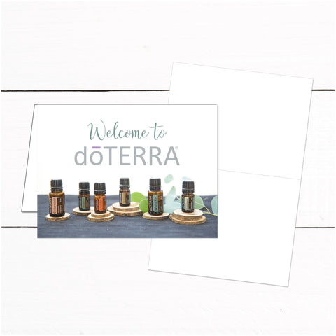 doTerra Thank You Instruction Card - Essential Oils Thank You Card - Wellness Advocate - Essential Oils - Rustic Wood - Essential Oil Kit