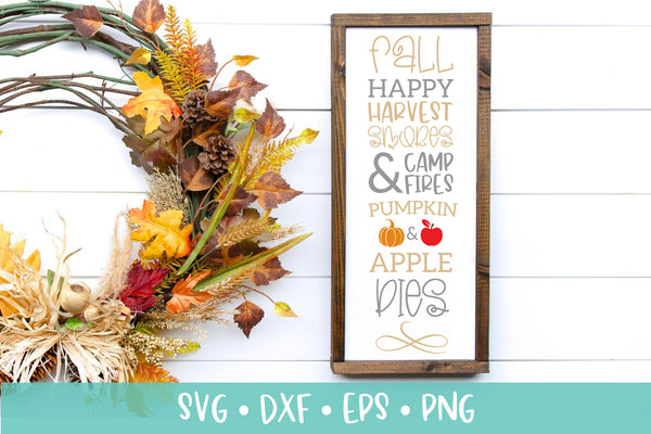 Tall Fall Sign SVG DXF PNG EPS Crafting File