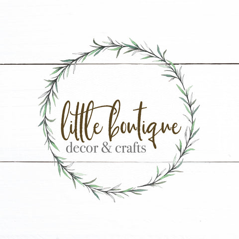 Farmhouse Rustic Logo - Predesigned Logo Customized With Your Information - Wreath Logo