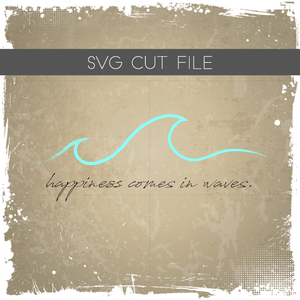 Ocean Wave Line Beach Life SVG DXF Cricut File