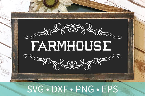 Farmhouse Frame SVG DXF File