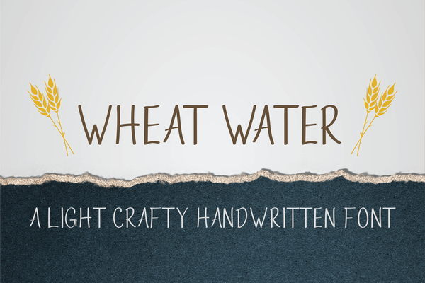 Wheat Water a Skinny Handwritten Font