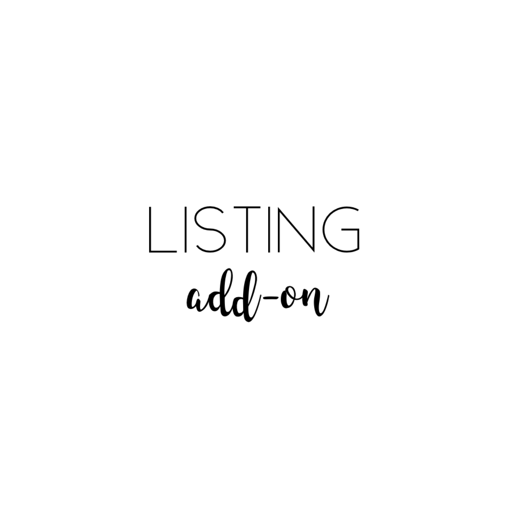Add-On Listing