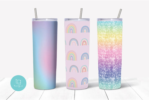 Rainbow Sublimation 20 oz. Tumbler Wrap Bundle