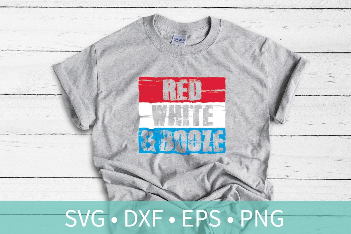 Red White and Booze SVG DXF EPS Silhouette Cut File