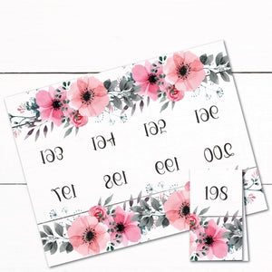 Reverse Number Tags - Mirrored Number Tags - Live Sale Numbers - Floral - Shabby Chic
