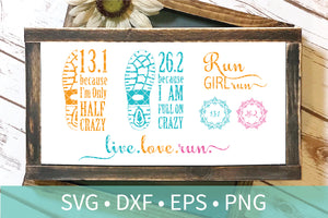 Running SVG DXF Silhouette Bundle - Running Cutting File Pack