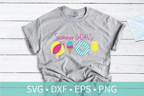 Summer Goals SVG DXF EPS Silhouette Cut File