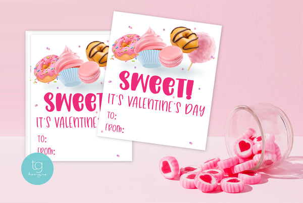 Sweet Candy Valentines Day Cards | Kids Valentines PDF
