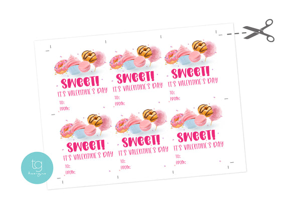 Sweet Candy Valentines Day Cards | Kids Valentines PDF