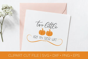 Two Pumpkins on Their Way SVG DXF EPS Silhouette Cut File