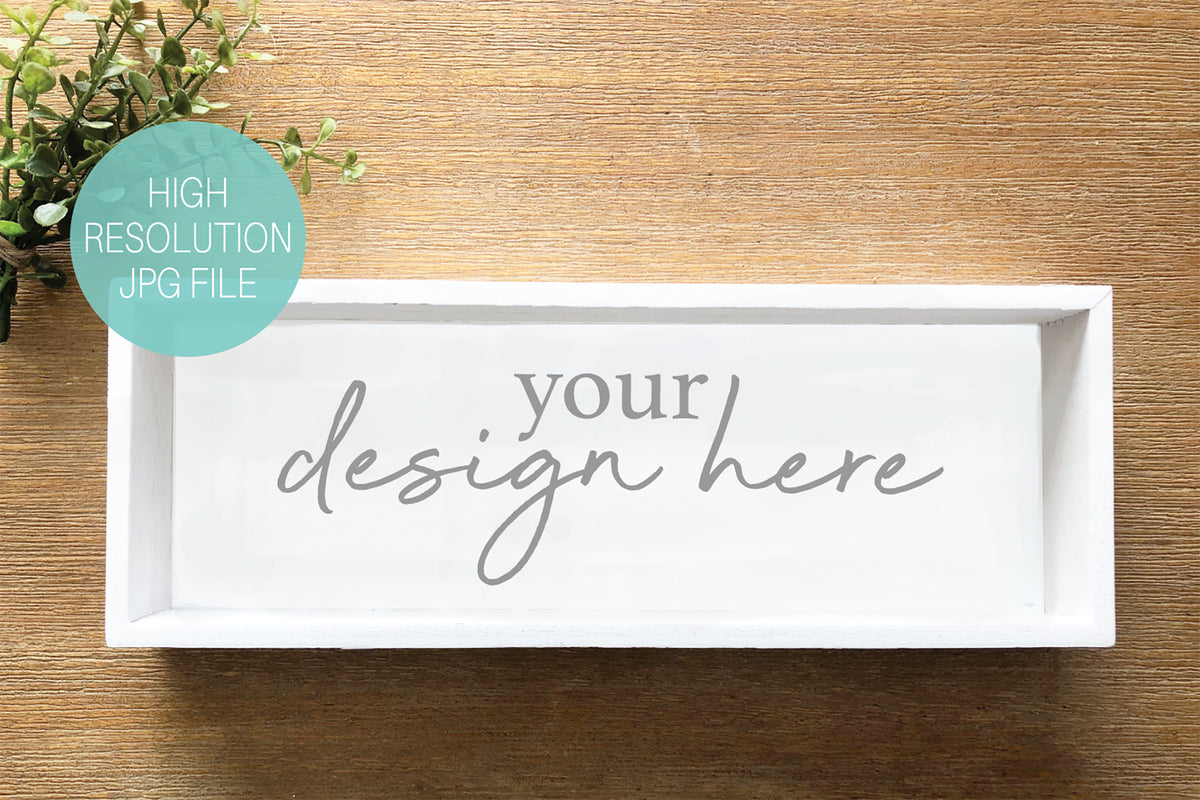 White Wood Shadow Box Sign Product Mockup – Taylor George Designs